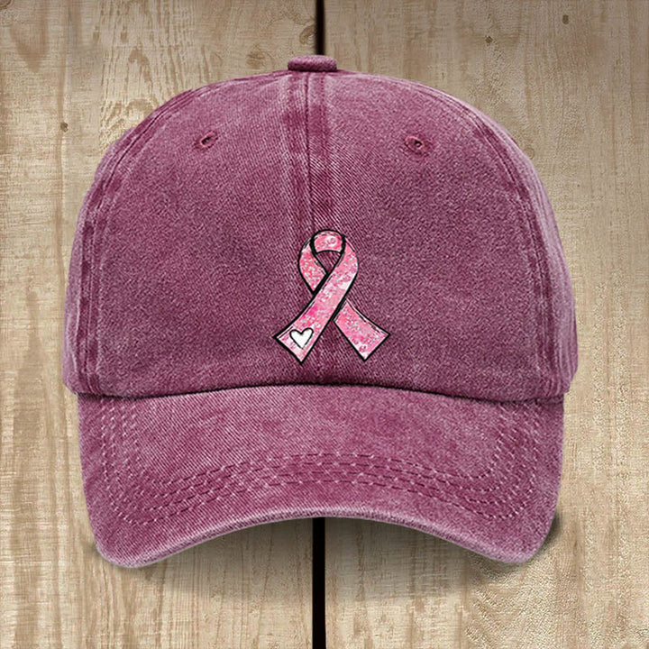 Christianartworkshop Gottes heilende Gebete Pink Ribbon Hat: Glaubenskämpfer für Krebsbewusstsein - Wein - image 5