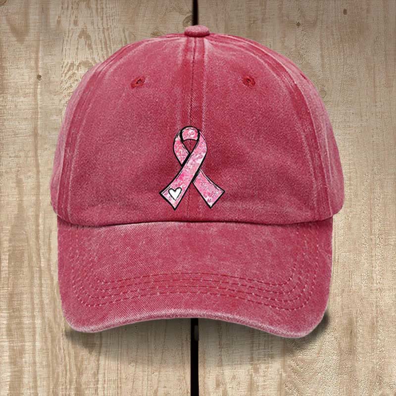 Christianartworkshop Gottes heilende Gebete Pink Ribbon Hat: Glaubenskämpfer für Krebsbewusstsein - Rot - image 3