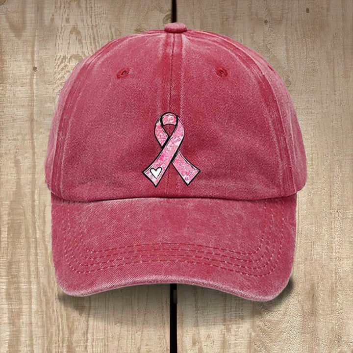 Christianartworkshop Gottes heilende Gebete Pink Ribbon Hat: Glaubenskämpfer für Krebsbewusstsein - Rot - image 3
