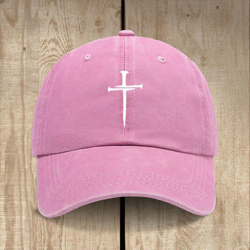 Christianartworkshop Minimalistischer Drei-Nägel-Kreuzhut: Einfachheit trifft Erlösung - Rosa - image 11