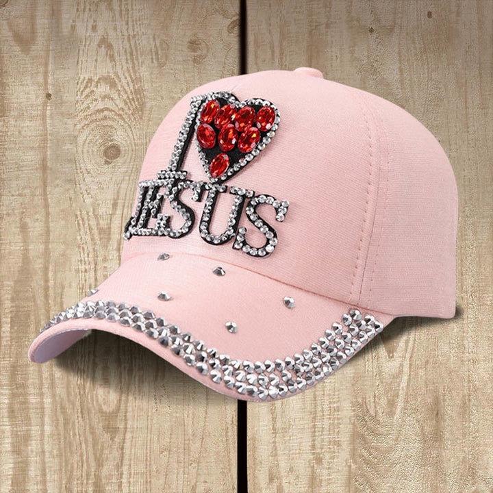 Christianartworkshop Baseballkappe „I Love Jesus“ für hingebungsvolle Herzen: Strahlen Sie Liebe zu Christus aus - Rosa - image 6