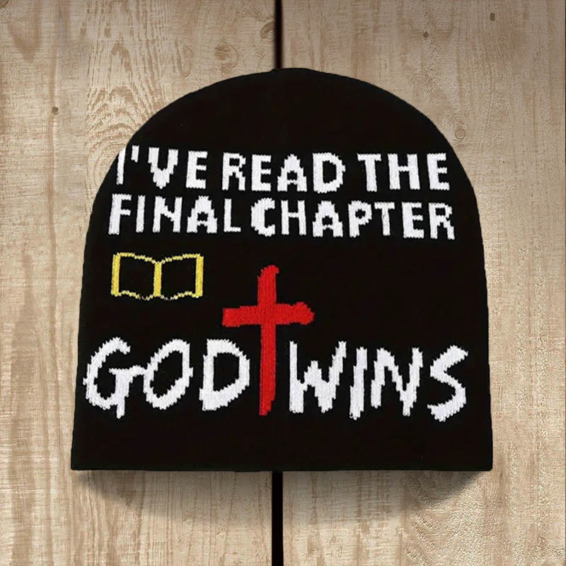 Christianartworkshop – Beanie „Final Chapter Faith“: „Ich weiß, wie es endet, Gott gewinnt“ - Schwarz - image 1