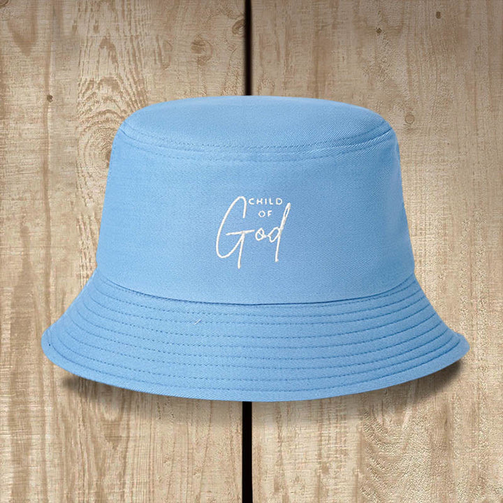 Christianartworkshop Child of God Bucket Hat: Tragen Sie Ihre Identität in Christus - Hellblau - image 5