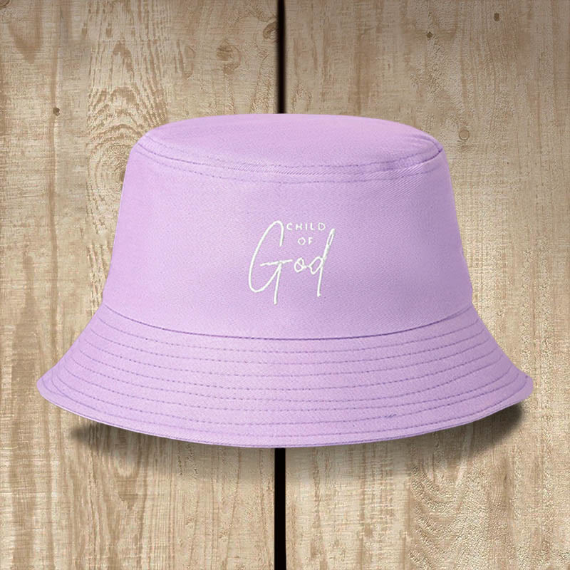 Christianartworkshop Child of God Bucket Hat: Tragen Sie Ihre Identität in Christus - Lila - image 6