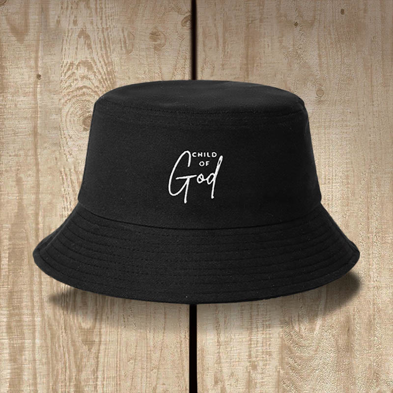 Christianartworkshop Child of God Bucket Hat: Tragen Sie Ihre Identität in Christus - Schwarz - image 1