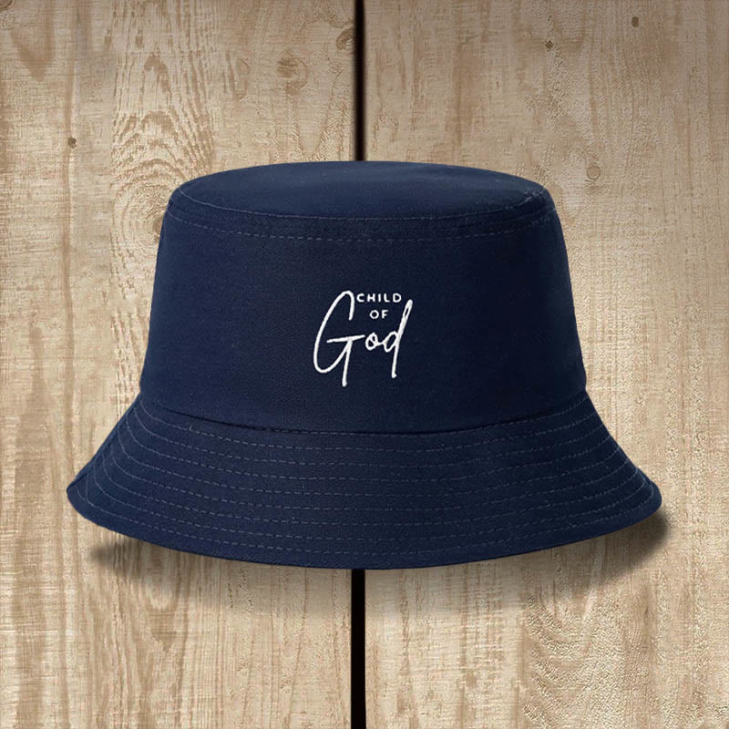 Christianartworkshop Child of God Bucket Hat: Tragen Sie Ihre Identität in Christus - Marineblau - image 5