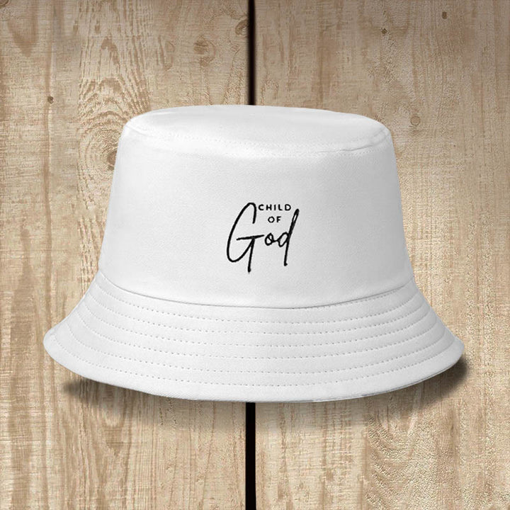 Christianartworkshop Child of God Bucket Hat: Tragen Sie Ihre Identität in Christus - Weiß - image 3