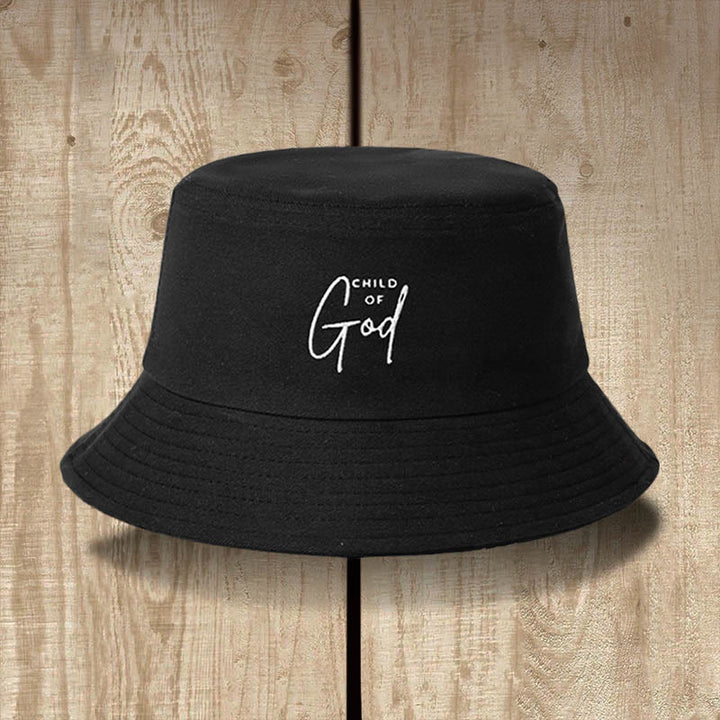 Christianartworkshop Child of God Bucket Hat: Tragen Sie Ihre Identität in Christus - Schwarz - image 2