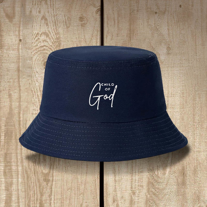 Christianartworkshop Child of God Bucket Hat: Tragen Sie Ihre Identität in Christus - Marineblau - image 6