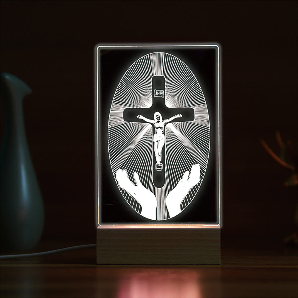 Christianartworkshop Minimalistisches Nachtlicht mit heiligen Umrissen: Teilen Sie göttliche Bindungen - K - image 11