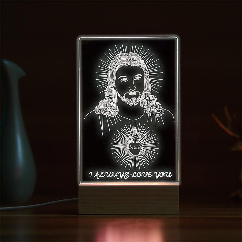 Christianartworkshop Minimalistisches Nachtlicht mit heiligen Umrissen: Teilen Sie göttliche Bindungen - G - image 7