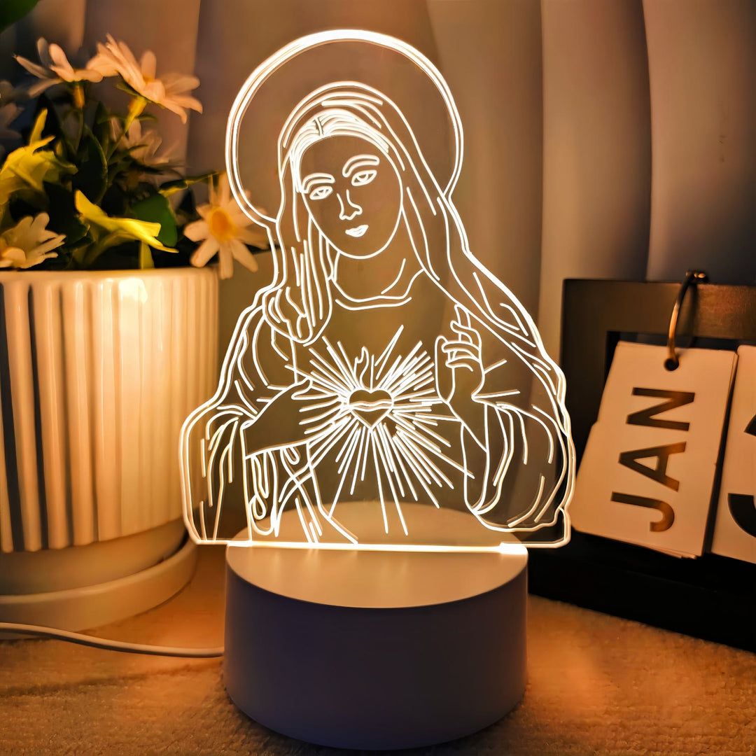 Christianartworkshop Glaubensvolles Geschenk Heilige Ikonen Nachtlicht: Halten Sie heilige Momente in der Nähe - A - image 0
