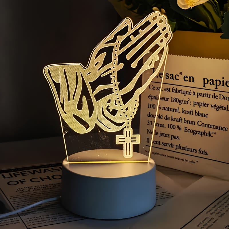 Christianartworkshop Spiritual Glow Praying Hands Nachtlicht: Mischung aus Religion und Moderne - image 9