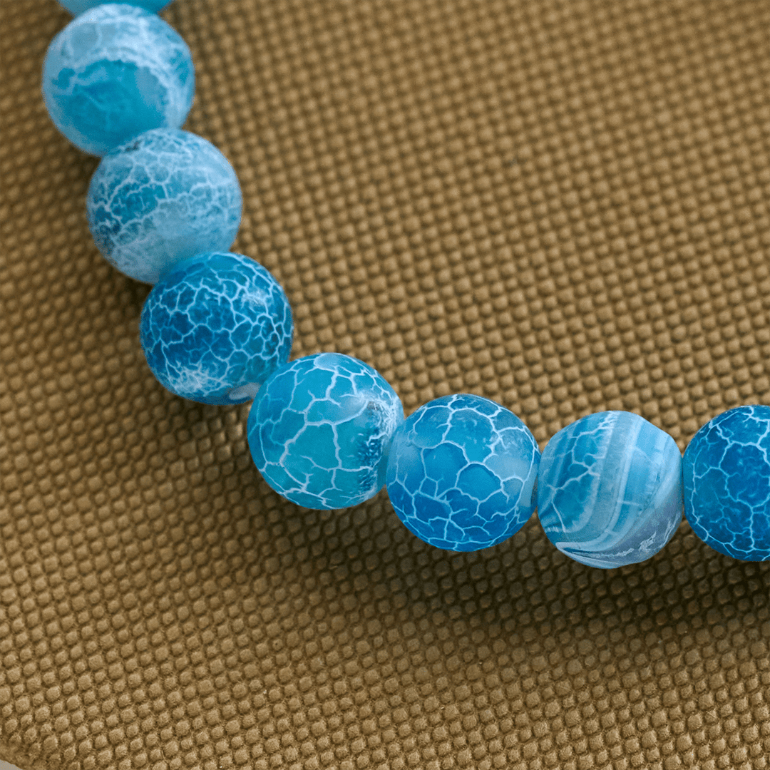 Christianartworkshop Waves of Grace Hai-Schutzkreuz-Armband mit natürlichen Vulkanachat-Steinen - image 4