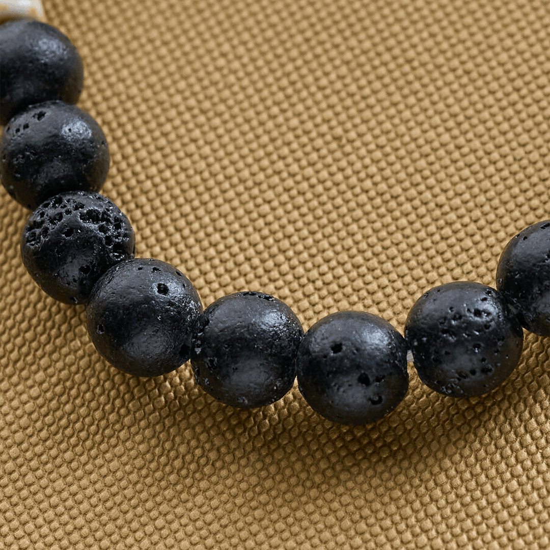 Christianartworkshop Waves of Grace Hai-Schutzkreuz-Armband mit natürlichen Vulkanachat-Steinen - image 20