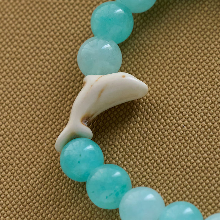 Christianartworkshop Ocean Grace Delfin-Segen mit natürlichem Malachit und Ichthys-Charm-Tierarmband - image 26