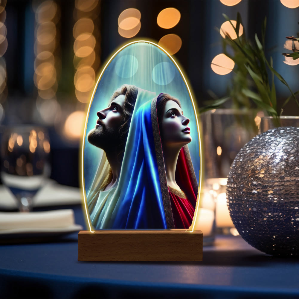 Christianartworkshop Tröstendes Jesus- und Jungfrau-Maria-Gebetsmomente-Nachtlicht - C - image 7