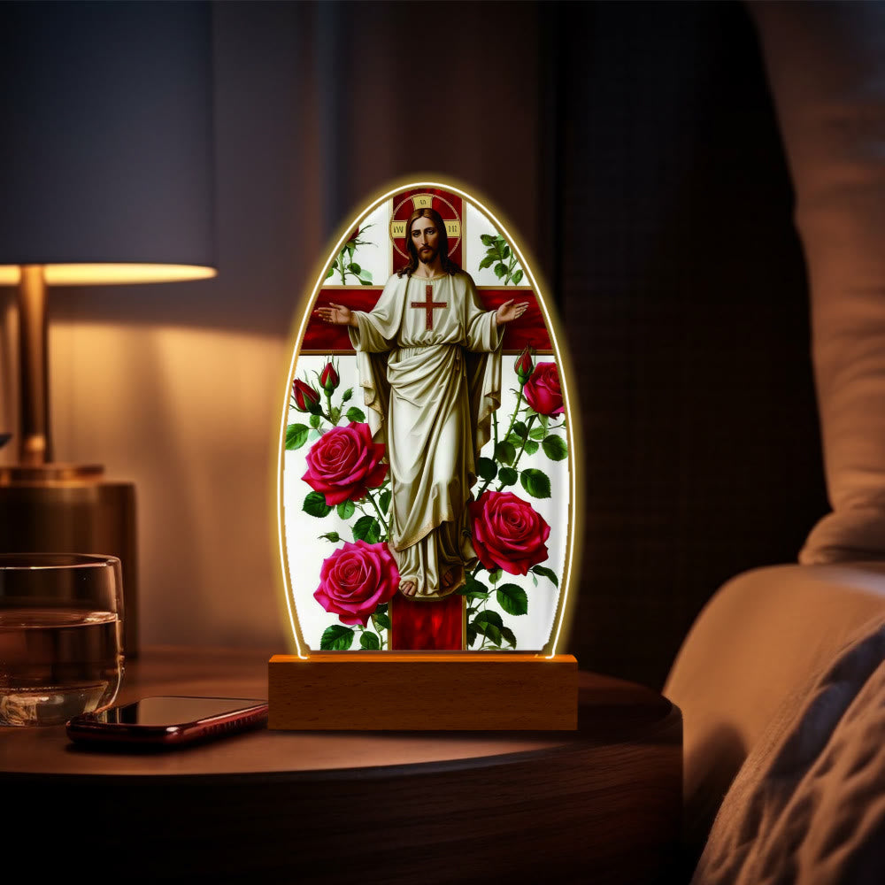 Christianartworkshop Tröstendes Jesus- und Jungfrau-Maria-Gebetsmomente-Nachtlicht - E - image 8