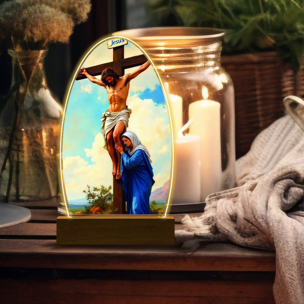 Christianartworkshop Tröstendes Jesus- und Jungfrau-Maria-Gebetsmomente-Nachtlicht - L - image 16