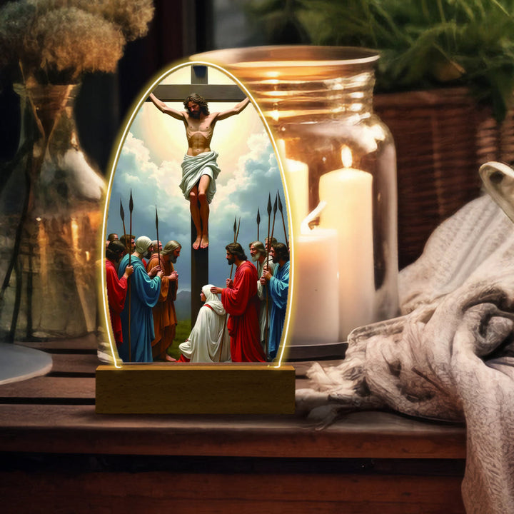 Christianartworkshop Tröstendes Jesus- und Jungfrau-Maria-Gebetsmomente-Nachtlicht - O - image 19