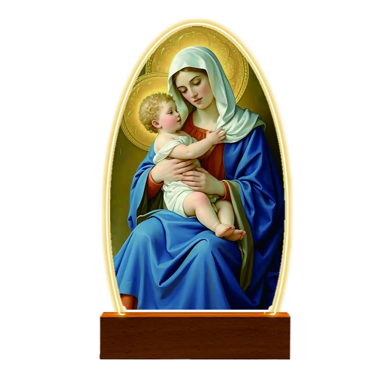 Christianartworkshop Tröstendes Jesus- und Jungfrau-Maria-Gebetsmomente-Nachtlicht - image 4