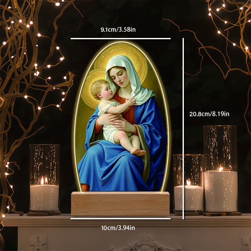 Christianartworkshop Tröstendes Jesus- und Jungfrau-Maria-Gebetsmomente-Nachtlicht - image 2