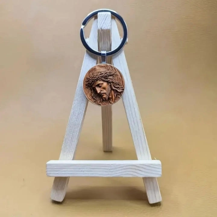 Christianartworkshop Jesus Dornenkrone Schlüsselanhänger: Ein heiliges Zeichen des Schutzes - image 1