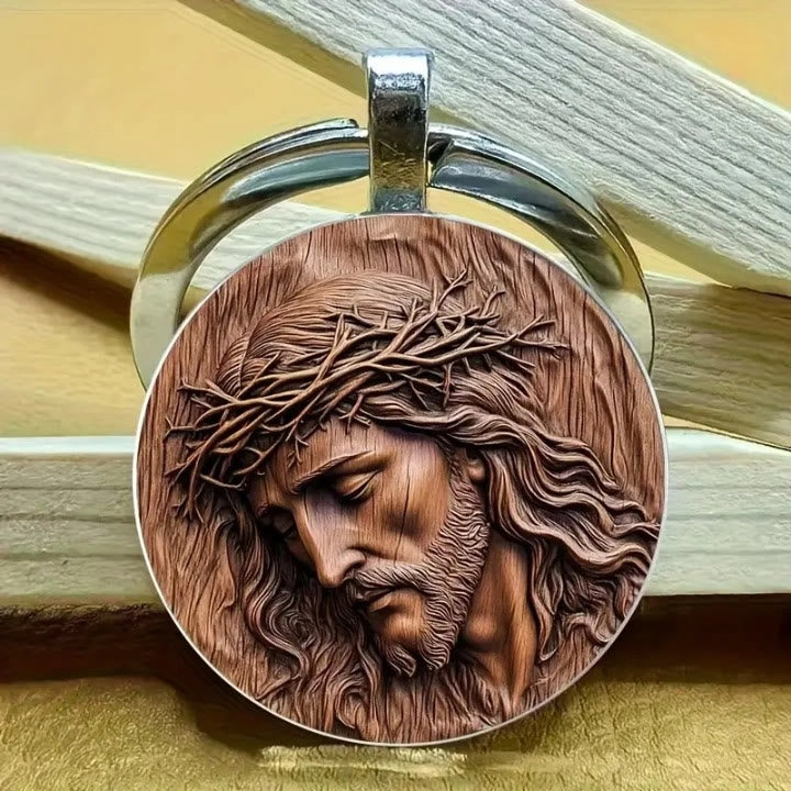 Christianartworkshop Jesus Dornenkrone Schlüsselanhänger: Ein heiliges Zeichen des Schutzes - Jesus - image 0