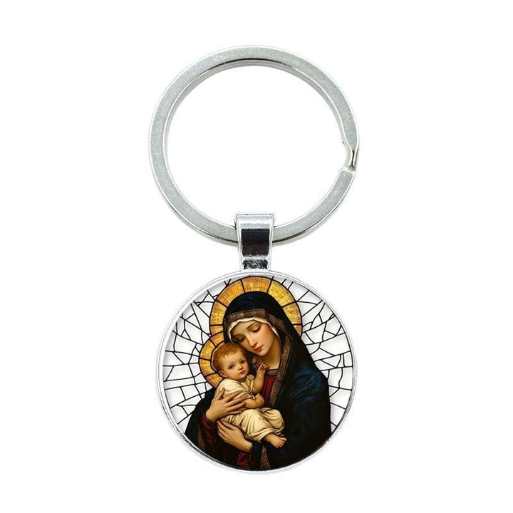 Christianartworkshop Schlüsselanhänger „Unsere Liebe Frau hält Jesuskind“: Göttliche Mutterliebe - image 5