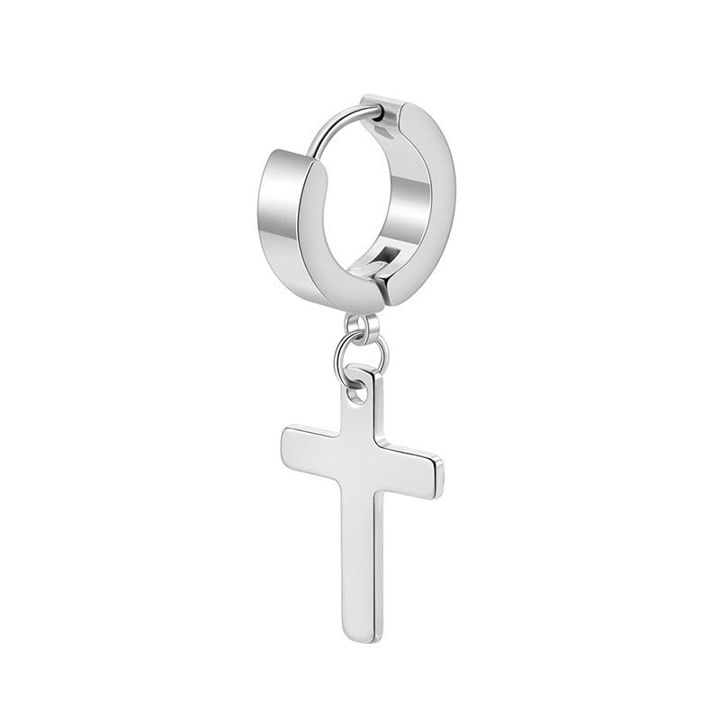 Christianartworkshop Trendige Kreuz-Ohrhänger: Cooler und stylischer Schmuck für jeden Tag - Ohrring - Silber - image 1