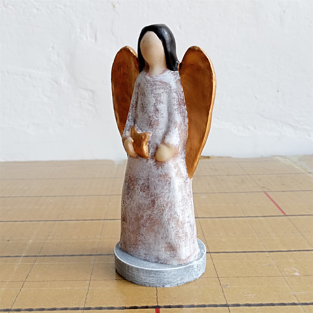 Christianartworkshop Klassische abstrakte Engel-Krippendekoration aus Kunstharz: Ein seltenes Symbol der Weihnachtsverehrung - image 7