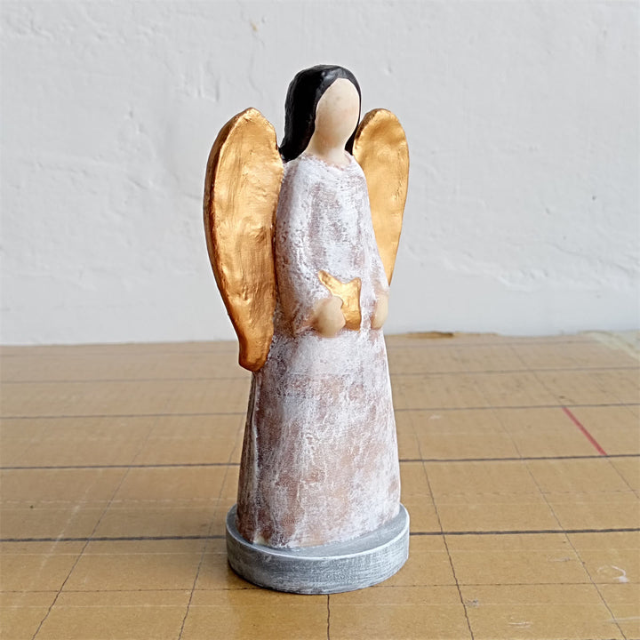 Christianartworkshop Klassische abstrakte Engel-Krippendekoration aus Kunstharz: Ein seltenes Symbol der Weihnachtsverehrung - image 5