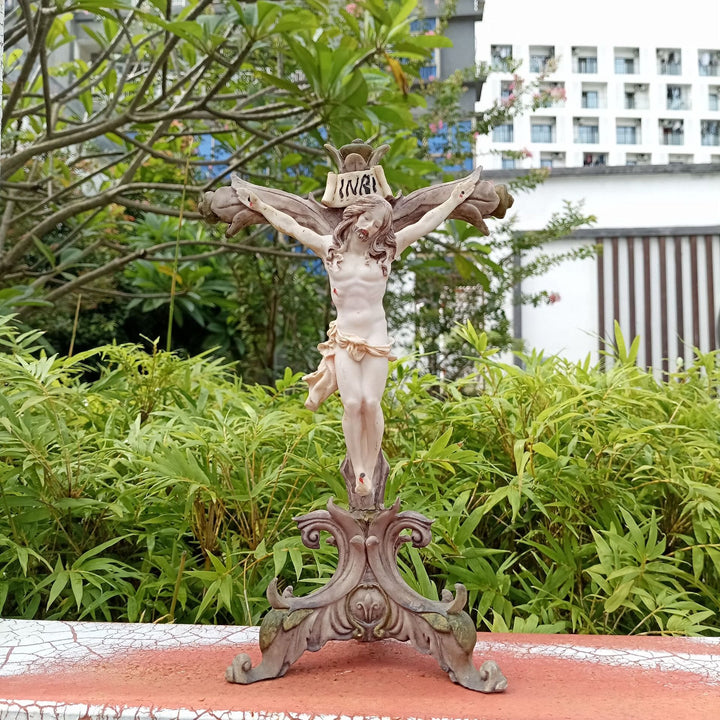 Christianartworkshop Klassische Jesus-Figur aus Kunstharz-Kruzifix: Ungewöhnliches Abzeichen der unerschütterlichen Überzeugung - image 6