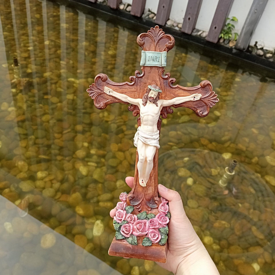 Christianartworkshop Classic INRI – Kruzifix-Ornament mit Inschrift: Ein anmutiger Ausdruck des frommen Glaubens - image 5