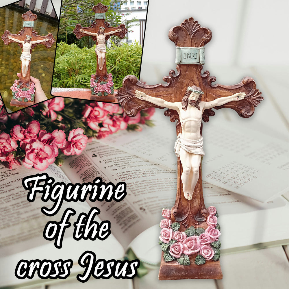 Christianartworkshop Classic INRI – Kruzifix-Ornament mit Inschrift: Ein anmutiger Ausdruck des frommen Glaubens - image 1