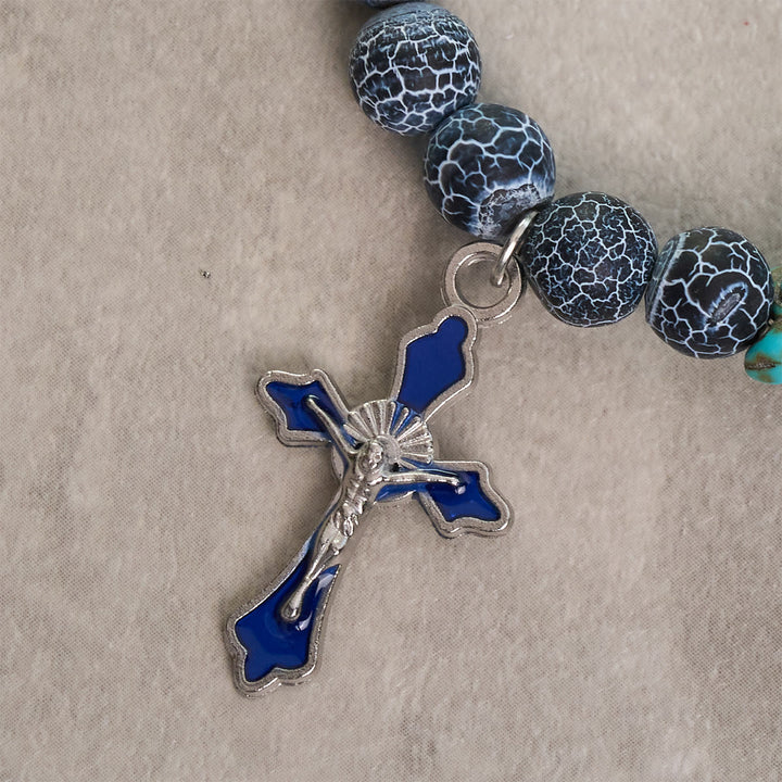 Christianartworkshop Ocean's Faith mit mehrfarbigem Naturstein und Schildkröten-Charm-Tierarmband - image 48
