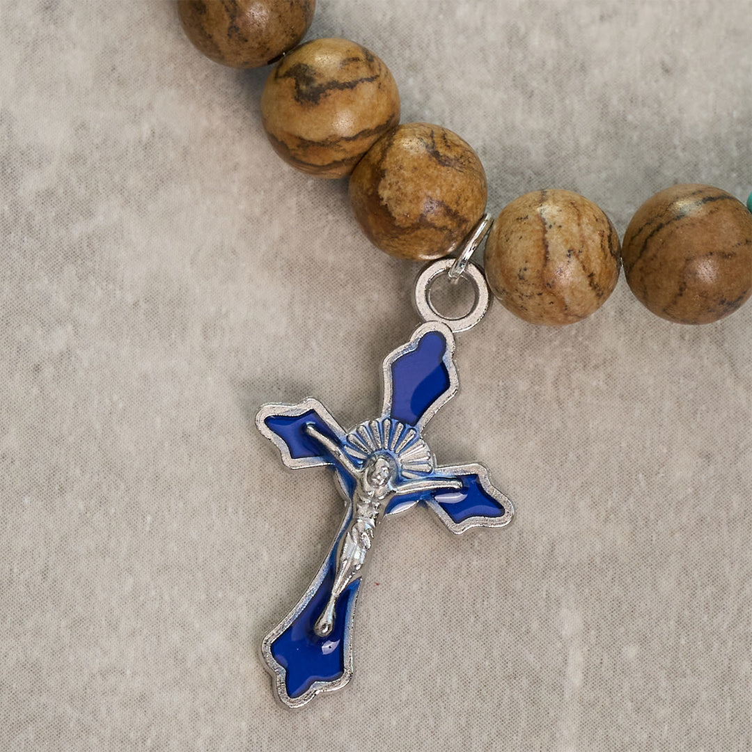 Christianartworkshop Ocean's Faith mit mehrfarbigem Naturstein und Schildkröten-Charm-Tierarmband - image 55