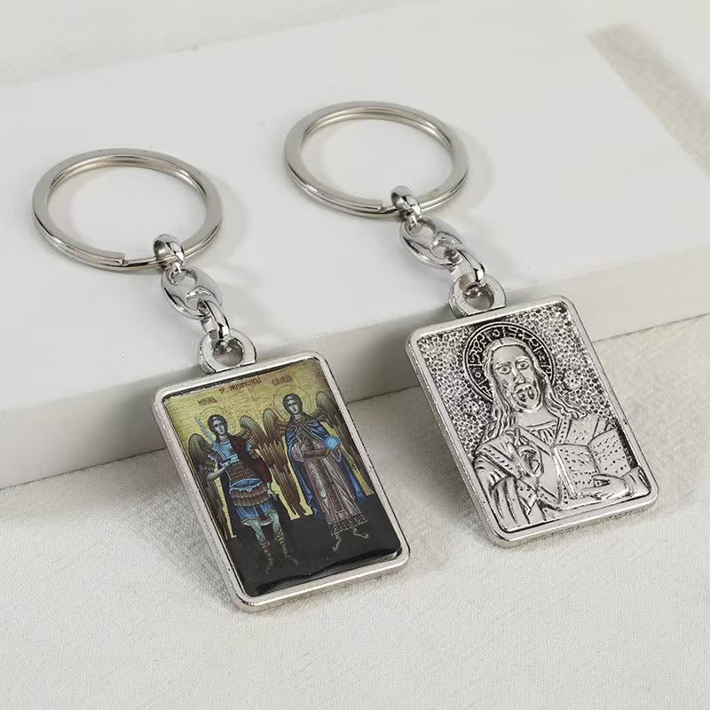 Christianartworkshop Künstlerischer religiöser doppelseitiger Schlüsselanhänger: Ein einzigartiger Ausdruck göttlicher Verbindung - Engel - image 11