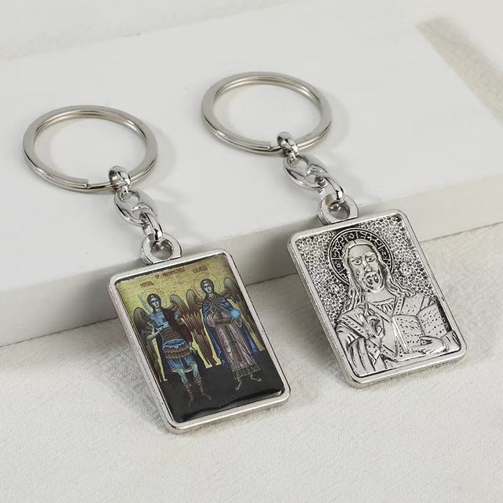 Christianartworkshop Künstlerischer religiöser doppelseitiger Schlüsselanhänger: Ein einzigartiger Ausdruck göttlicher Verbindung - Engel - image 11