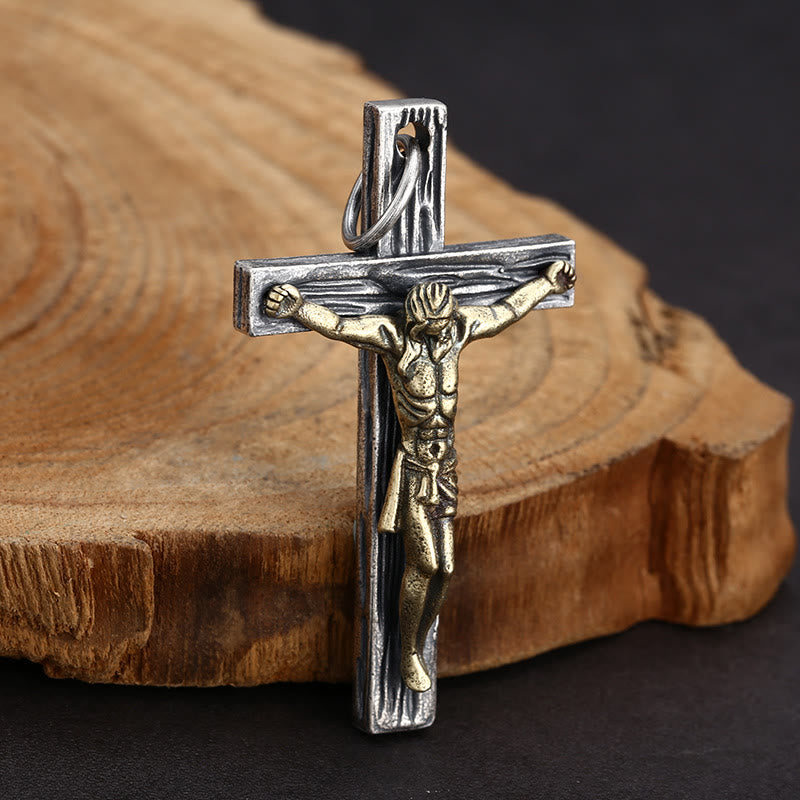 Christianartworkshop Klassische Halskette mit Kruzifix aus Sterlingsilber: Ein Symbol des Glaubens für die tägliche spirituelle Verbindung - image 1