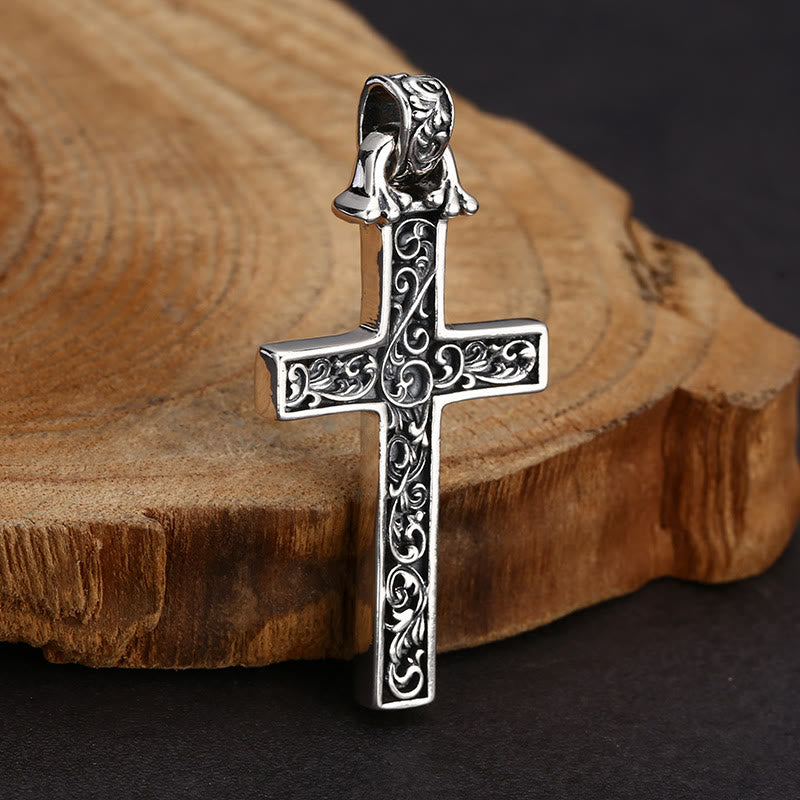 Christianartworkshop Filigrane Kreuzkette aus Sterlingsilber mit goldener Taube: Eine exquisite Mischung aus Detail und Hingabe - image 5