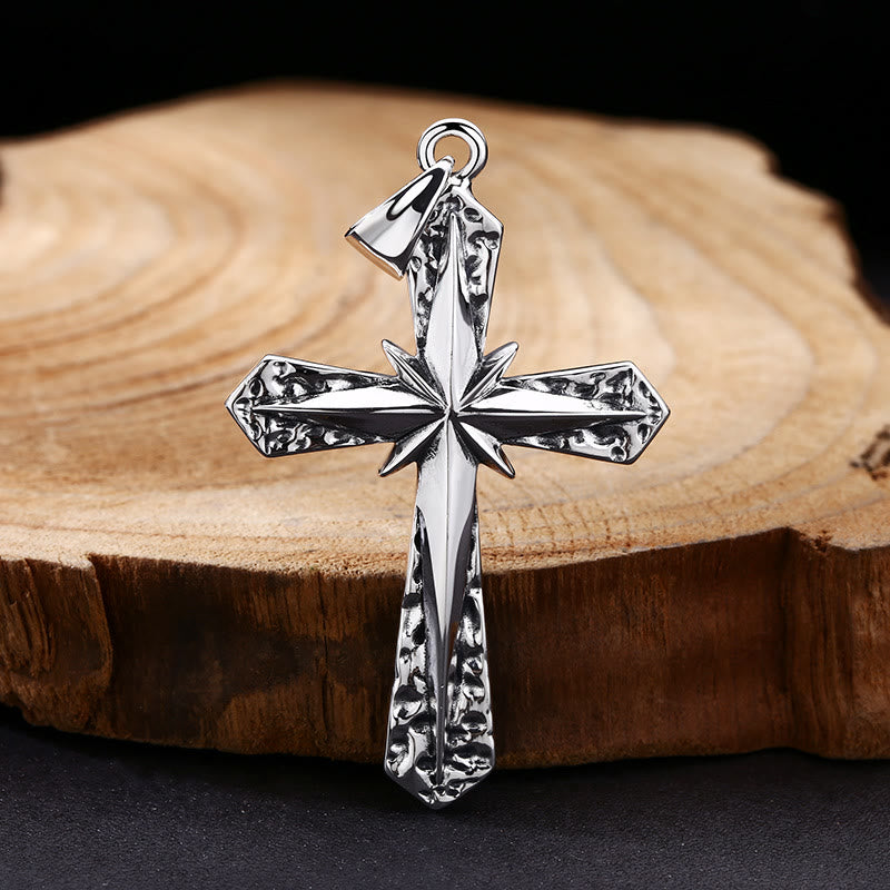 Christianartworkshop Klassische Halskette aus poliertem Sterlingsilber mit Kreuz: Ein subtiles und doch heiliges Symbol der Hingabe - 925er Sterlingsilber - image 0
