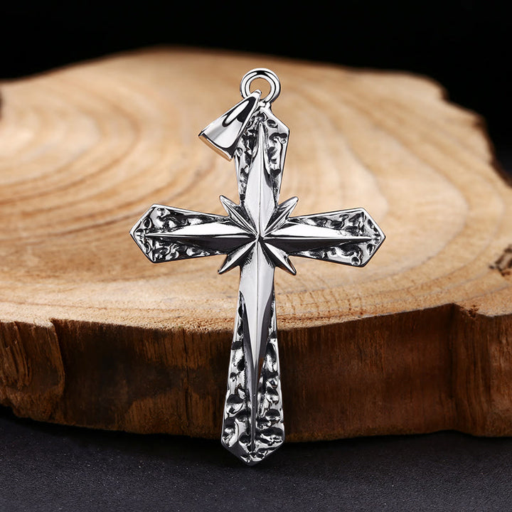 Christianartworkshop Klassische Halskette aus poliertem Sterlingsilber mit Kreuz: Ein subtiles und doch heiliges Symbol der Hingabe - 925er Sterlingsilber - image 0