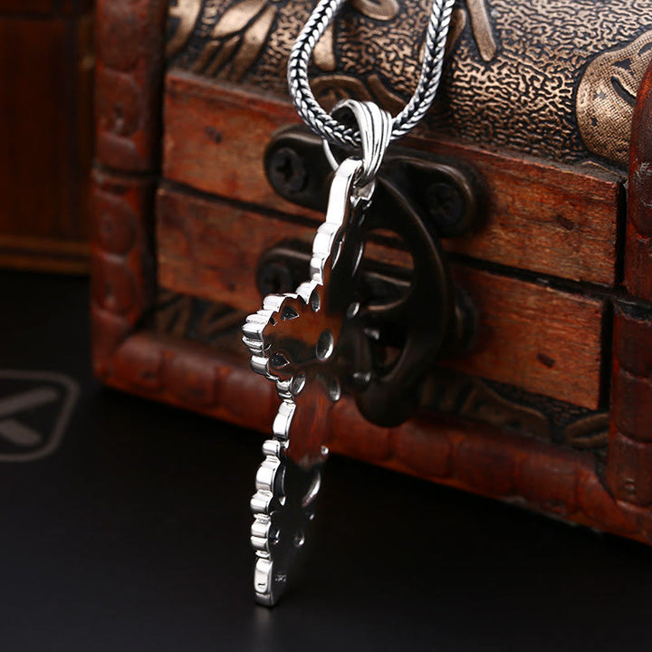 Christianartworkshop Klassische Filigran-Kreuzkette aus Sterlingsilber mit Zirkonia: Ein tiefgründiges Symbol des Glaubens - image 2