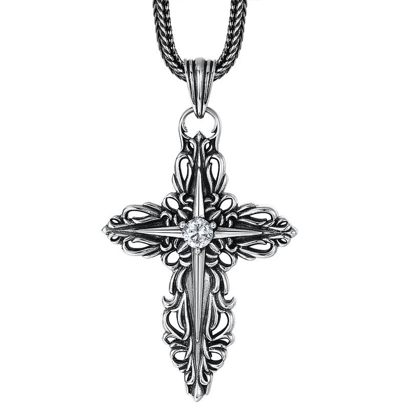Christianartworkshop Klassische Filigran-Kreuzkette aus Sterlingsilber mit Zirkonia: Ein tiefgründiges Symbol des Glaubens - image 4