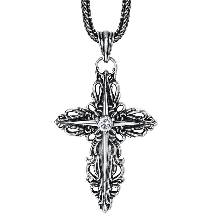 Christianartworkshop Klassische Filigran-Kreuzkette aus Sterlingsilber mit Zirkonia: Ein tiefgründiges Symbol des Glaubens - image 4