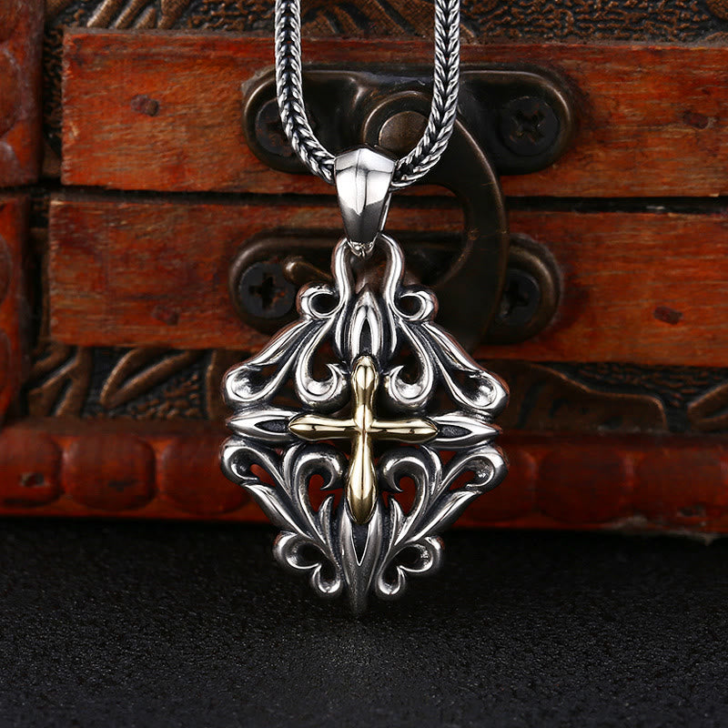 Christianartworkshop Vintage-Kreuz-Ornament-Anhänger: Ein geschätztes Symbol der spirituellen Verbindung - 925er Sterlingsilber - image 0