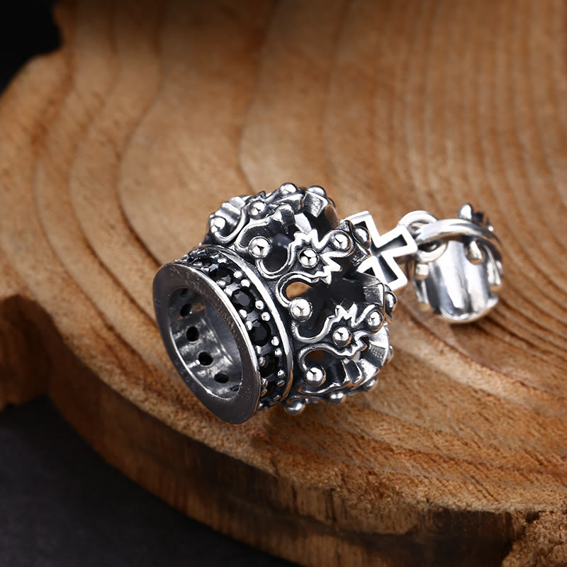 Christianartworkshop Vintage Sterling Silber Krone Kreuz Ornament Anhänger: Ein geschätztes Symbol der spirituellen Verbindung - image 1