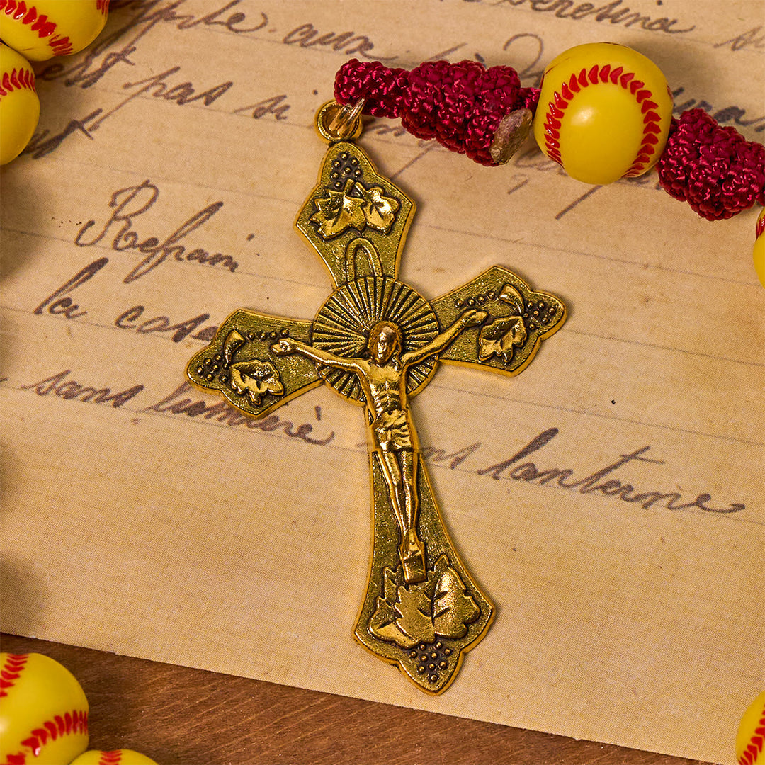Christianartworkshop Dynamischer Sport-Gebets-Softball-Perlen-Rosenkranz mit strapazierfähiger Nylonschnur für anhaltende Stärke - image 8