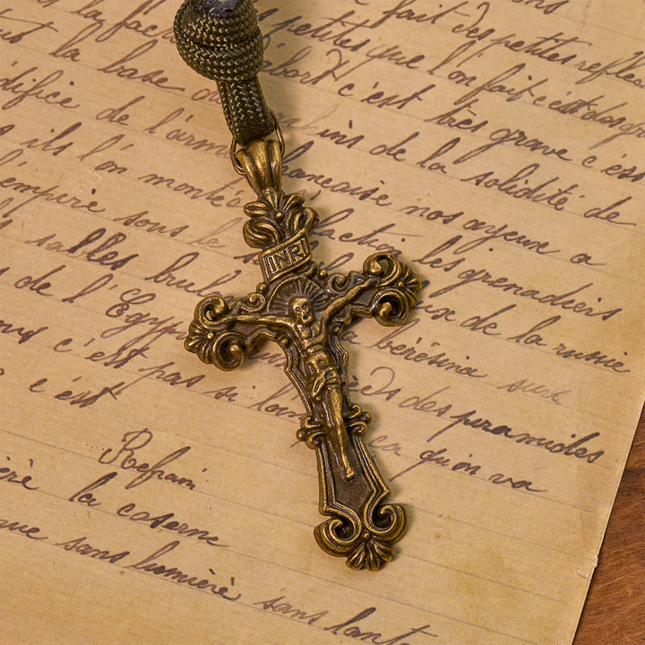 Christianartworkshop Enduring Faith Paracord-Rosenkranz mit Bronzeperlen: Tradition mit Stärke gewebt - image 8
